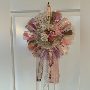 floral & material wreath
